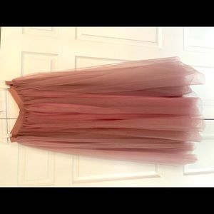 Tulle, blush pink maxi skirt
